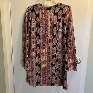 BCBGeneration Bell Sleeve Mini Dress with open back